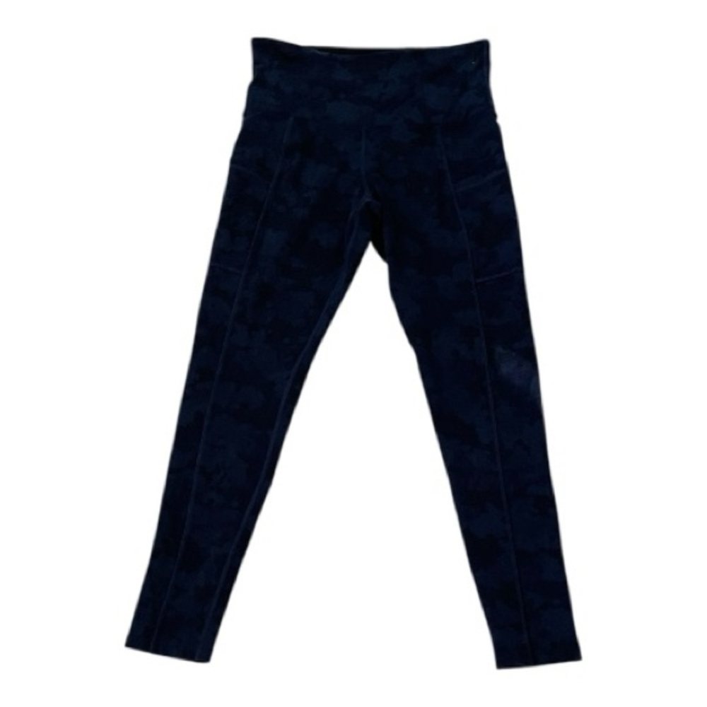 Tuff Athletics Blue Camo Leggings with side pockets Size (Small) - Picture 2 of 8
